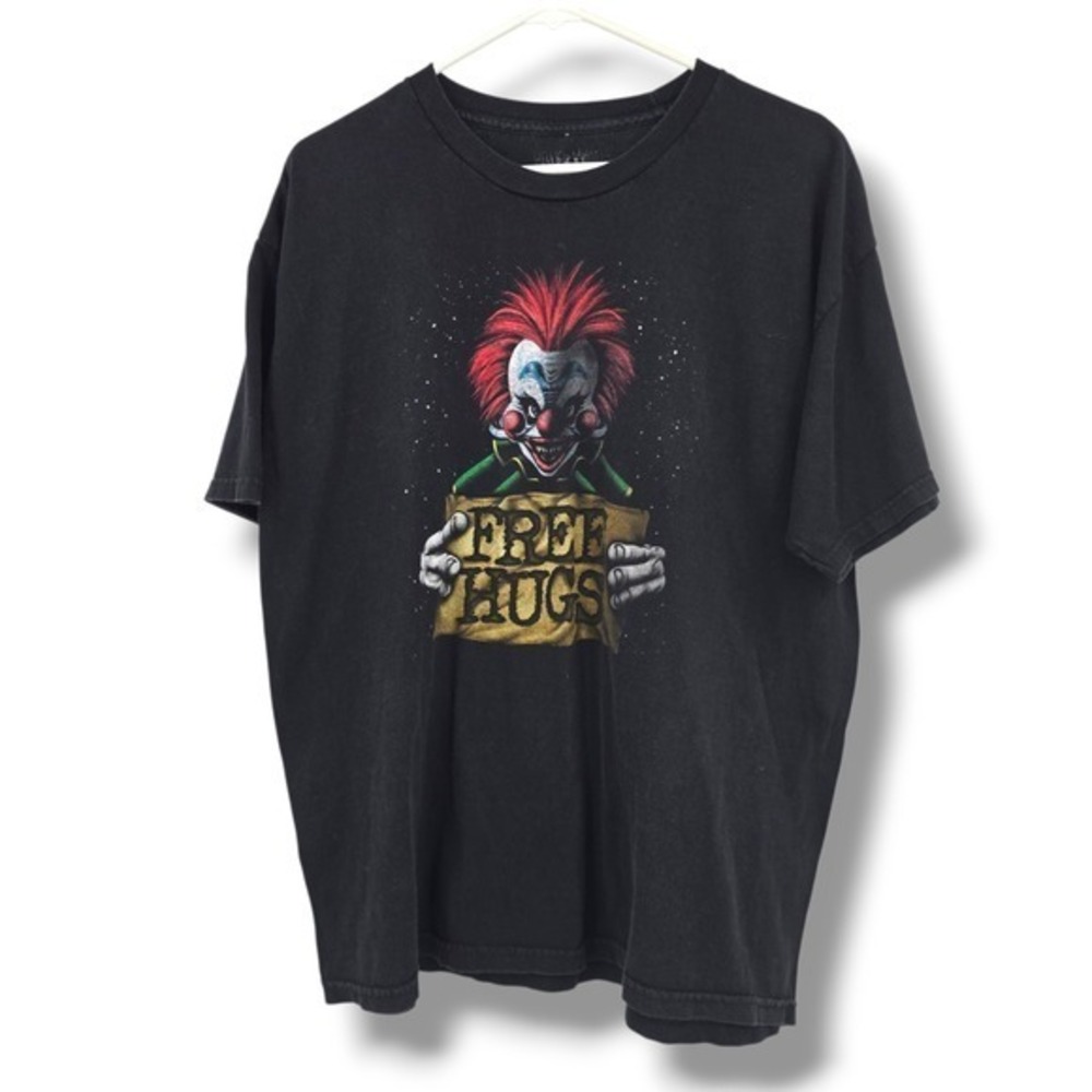 Killer Klowns From Outer‎ Space Black T-shirt Free Hugs Clown Graphic Size XL